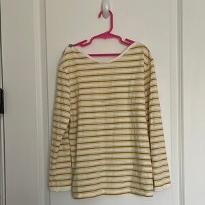 Matilda Jane Girls Long Sleeve Striped Top Cream/Mustard 14